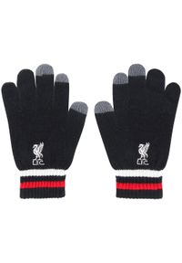 LIVERPOOL FC - Rękawiczki Liverpool FC dziecięce - oficjalny licencjonowany. Kolor: czarny. Sezon: zima #1