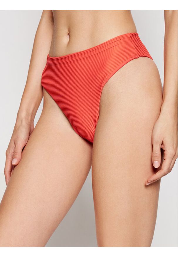 Seafolly Dół od bikini Essentials 40609-640 Pomarańczowy. Kolor: pomarańczowy. Materiał: syntetyk