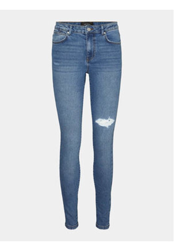 Vero Moda Jeansy June 10301199 Niebieski Skinny Fit. Kolor: niebieski