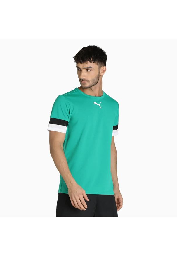 Puma - Koszulka piłkarska męska PUMA teamRISE Jersey. Kolor: czarny, zielony, wielokolorowy. Materiał: jersey. Sport: piłka nożna