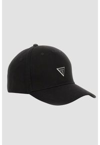 Guess - GUESS Czarna męska czapka London Baseball. Kolor: czarny. Styl: casual