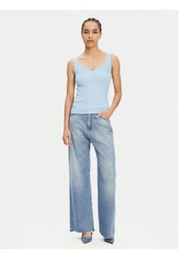 Vero Moda Top Willow 10326450 Niebieski Slim Fit. Kolor: niebieski. Materiał: wiskoza