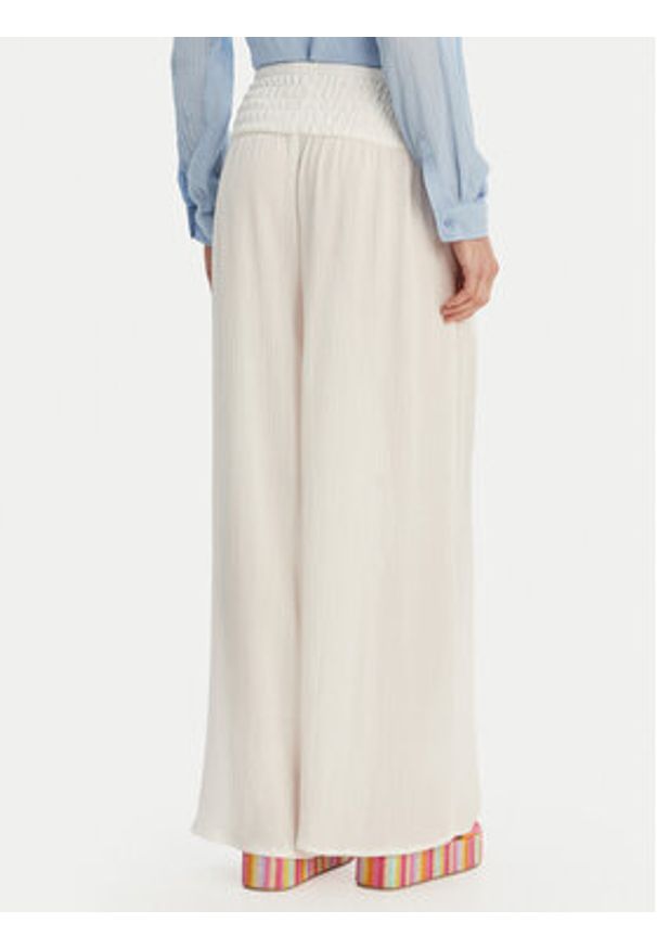 Seafolly Spodnie materiałowe Beach Edit 55699-PA Biały Relaxed Fit. Kolor: biały. Materiał: wiskoza