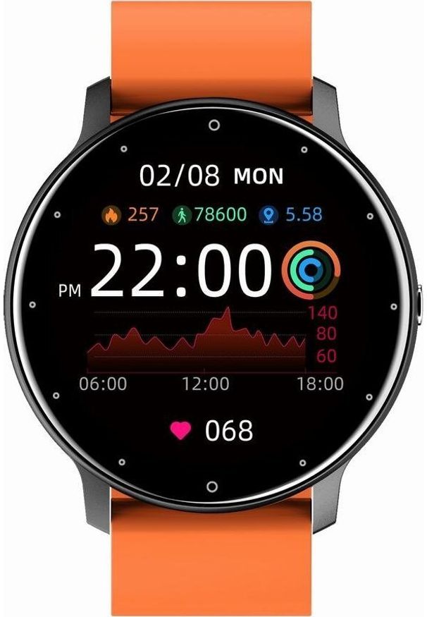 Smartwatch Gravity Asperia GT1-9 Pomarańczowy. Rodzaj zegarka: smartwatch. Kolor: pomarańczowy