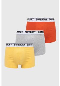 Superdry bokserki (3-pack) męskie kolor pomarańczowy. Kolor: pomarańczowy. Materiał: bawełna