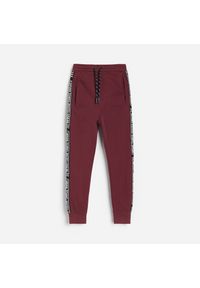 Reserved - Spodnie dresowe z lampasami - Fioletowy. Kolor: fioletowy. Materiał: dresówka #1