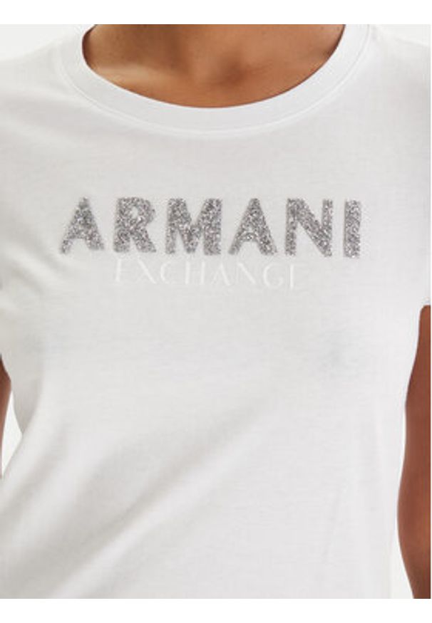 Armani Exchange T-Shirt XW002106 AF10356 U0002 Biały Slim Fit. Kolor: biały. Materiał: bawełna