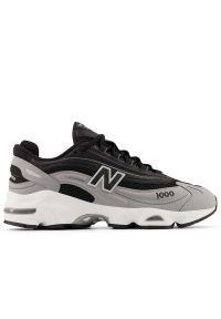 Buty unisex New Balance M1000A - szare. Kolor: szary. Materiał: skóra, materiał. Szerokość cholewki: normalna