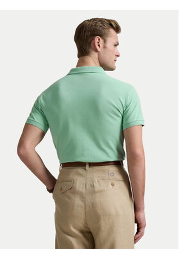 Polo Ralph Lauren Polo 710536856451 Zielony Slim Fit. Typ kołnierza: polo. Kolor: zielony. Materiał: bawełna