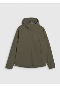 4f - 4F Kurtka przejściowa membrana 5000 męska - oliwkowa/khaki L. Okazja: na co dzień. Typ kołnierza: kaptur. Kolor: oliwkowy, brązowy, wielokolorowy. Materiał: dzianina, tkanina, syntetyk, materiał, poliester. Wzór: gładki. Styl: casual, klasyczny, sportowy #1