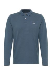 Lee - LEE PIQUE POLO MESKA KOSZULKA Z DŁUGIM RĘKAWEM LONGSLEEVE DEEP WATERS L61VRLA62. Typ kołnierza: polo. Długość rękawa: długi rękaw. Długość: długie #5