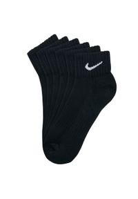 Nike - Bawełniane Skarpetki Unisex Dla Dorosłych Value Quarter (zestaw 3 Sztuk). Kolor: czarny. Materiał: bawełna. Sport: turystyka piesza