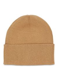 TOMMY HILFIGER - Tommy Hilfiger Czapka Essential Flag Beanie AW0AW15309 Beżowy. Kolor: beżowy. Materiał: bawełna #3
