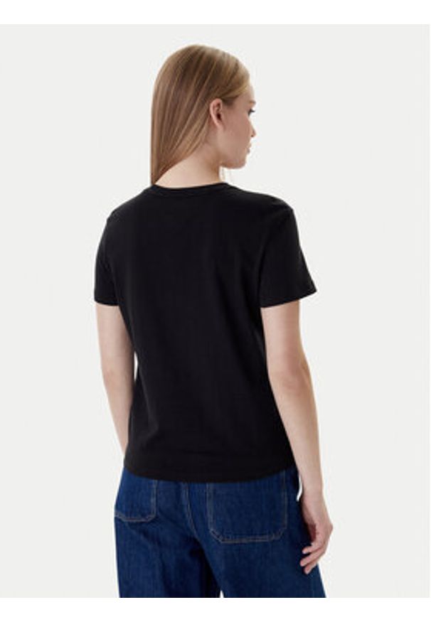Tommy Jeans T-Shirt Essential DW0DW21842 Czarny Regular Fit. Kolor: czarny. Materiał: bawełna