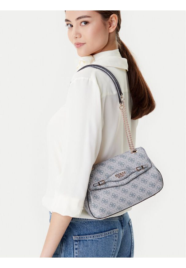 Guess Torebka Katya HWSG96 52210 Niebieski. Kolor: niebieski. Materiał: skórzane