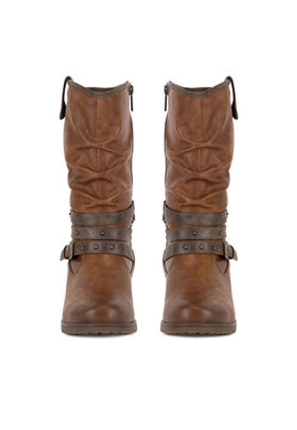 Mustang Kozaki 1229-605 Brązowy. Kolor: brązowy. Materiał: materiał, syntetyk