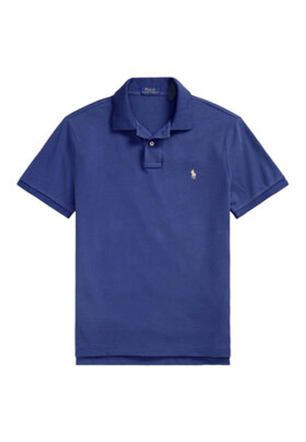 Polo Ralph Lauren Polo 710536856460 Niebieski Slim Fit. Typ kołnierza: polo. Kolor: niebieski. Materiał: bawełna