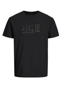 Volcano - T-shirt męski czarny, Comfort Fit, T-EKIB. Okazja: na co dzień. Kolor: czarny. Materiał: materiał, bawełna. Długość rękawa: krótki rękaw. Długość: krótkie. Wzór: nadruk. Styl: klasyczny, casual