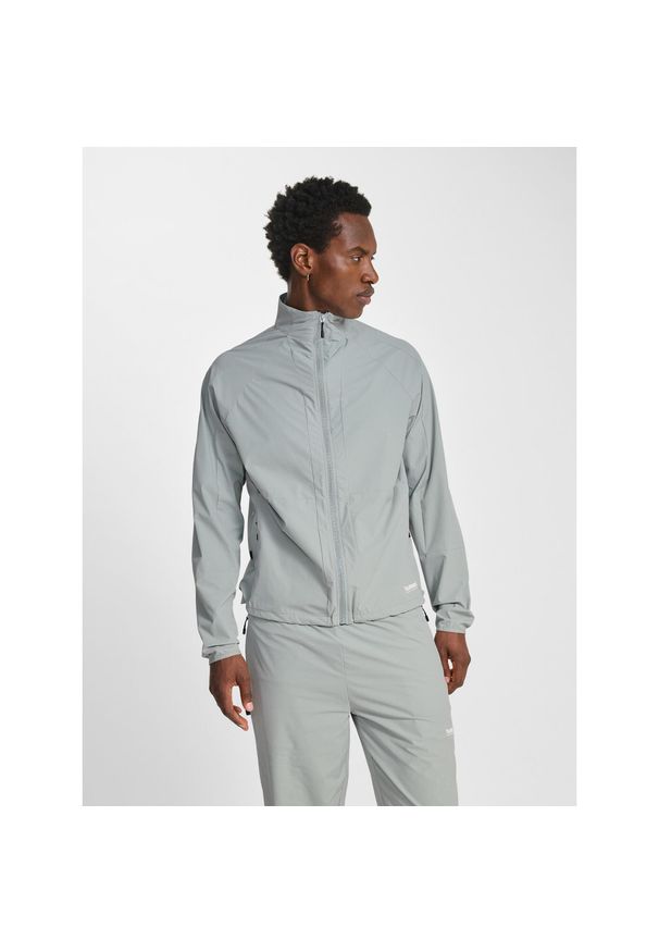 Kurtka z dresu Hummel Pulse. Kolor: szary. Materiał: dresówka. Sport: fitness