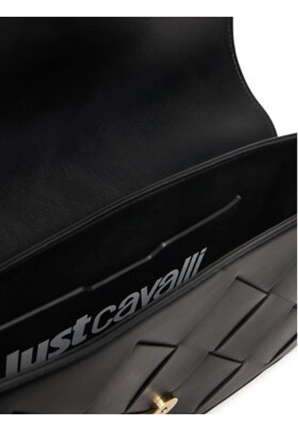 Just Cavalli Torebka 80RA4BM1 Czarny. Kolor: czarny. Materiał: skórzane