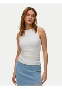 Vero Moda Top Ruby 10342997 Biały Slim Fit. Kolor: biały. Materiał: bawełna #1