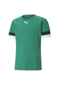 Puma - Koszulka piłkarska męska PUMA teamRISE Jersey. Kolor: zielony, wielokolorowy, czarny. Materiał: jersey. Sport: piłka nożna #1