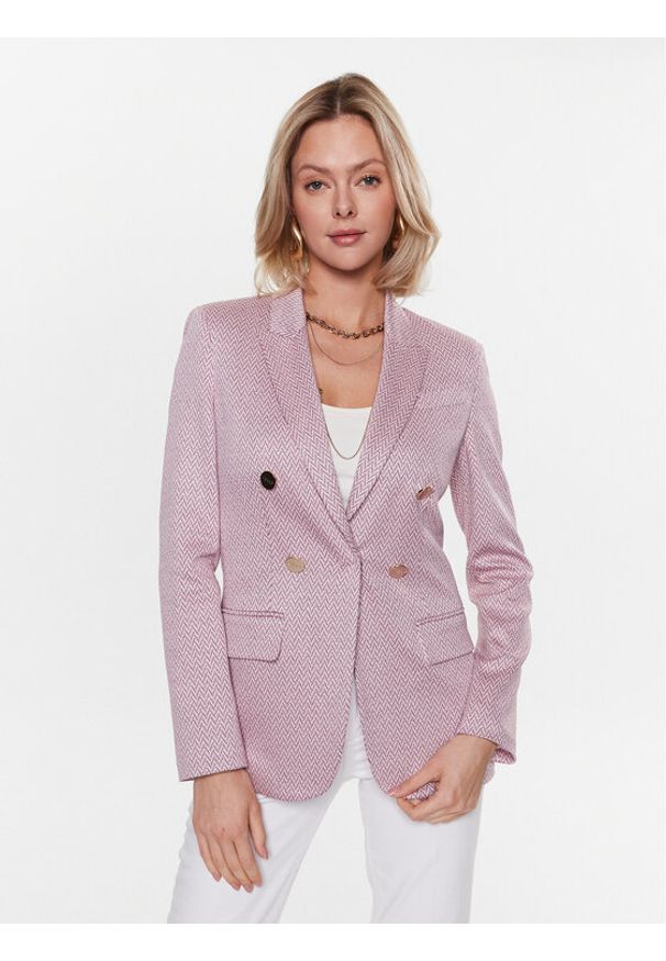 Liu Jo Marynarka CA3407 J1919 Różowy Regular Fit. Kolor: różowy. Materiał: wiskoza