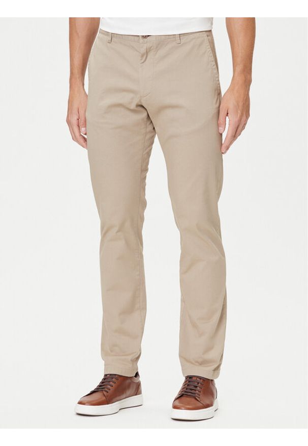 JOOP! Jeans Chinosy 15 JJF-Matthew101 30044301 Beżowy Modern Fit. Kolor: beżowy. Materiał: bawełna