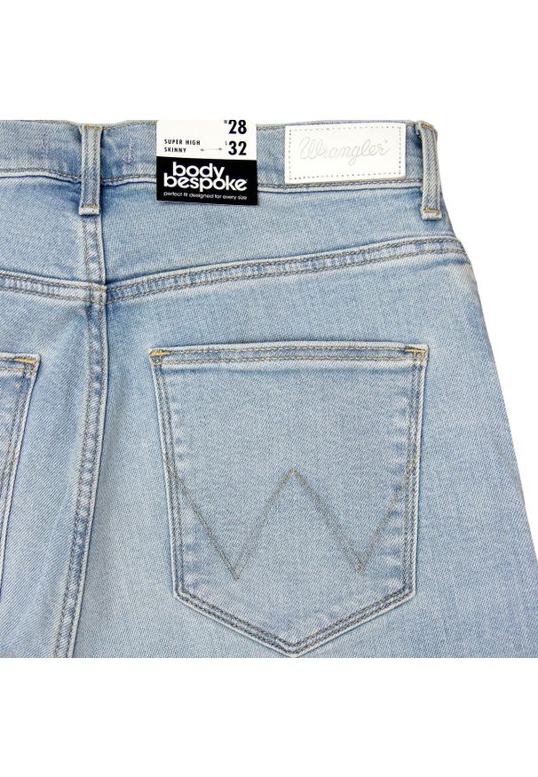 Wrangler - WRANGLER SUPER HIGH SKINNY DAMSKIE SPODNIE JEANSOWE JEANSY DŻINS TUBBLES BLUES W27WQB17K 112128194