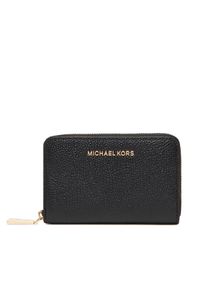 MICHAEL Michael Kors Mały Portfel Damski Jet Set 32F9GJ6D0L Czarny. Kolor: czarny. Materiał: skóra