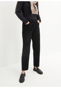 bonprix - Spodnie twillowe z naszywanymi kieszeniami. Kolor: czarny #1