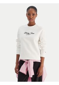 Tommy Jeans Bluza Essential DW0DW21922 Écru Regular Fit. Materiał: bawełna #1