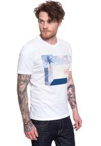 Lee - LEE BOTANICAL PRINT TEE MĘSKI T-SHIRT KOSZULKA REGULAR FIT BRIGHT WHITE L61IFELJ. Wzór: nadruk #7