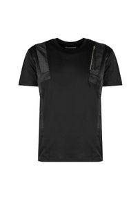 Les Hommes T-shirt | LKT102 703A | Regular Fit Mercerized Cotton T-Shirt | Mężczyzna | Czarny. Okazja: na co dzień. Kolor: czarny. Materiał: bawełna. Styl: casual