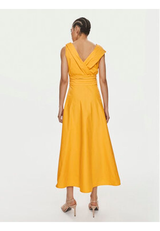 Marella Sukienka letnia Galizia 2413221212 Pomarańczowy Regular Fit. Kolor: pomarańczowy. Materiał: bawełna. Sezon: lato