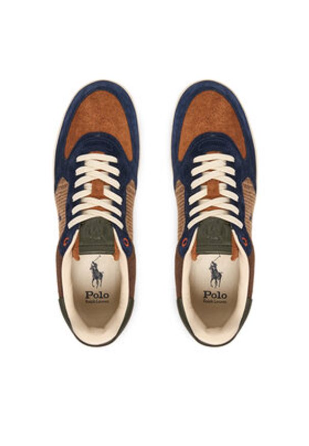 Polo Ralph Lauren Sneakersy Masters Court 809973703001 Brązowy. Kolor: brązowy. Materiał: zamsz, skóra