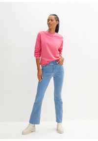 bonprix - Bluza oversize z czystej bawełny. Kolor: różowy. Materiał: bawełna #3