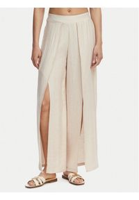 YSABEL MORA - Ysabel Mora Spodnie materiałowe 86272 Beżowy jasny Wide Leg. Kolor: beżowy. Materiał: wiskoza #1