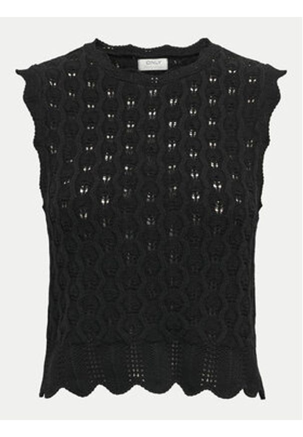 only - ONLY Top Luna 15291602 Czarny Regular Fit. Kolor: czarny. Materiał: syntetyk