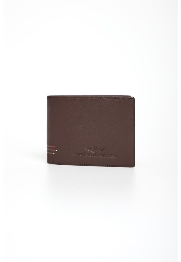 Aeronautica Militare - Komplet portfel + brelok męski skórzany AERONAUTICA MILITARE. Materiał: skóra