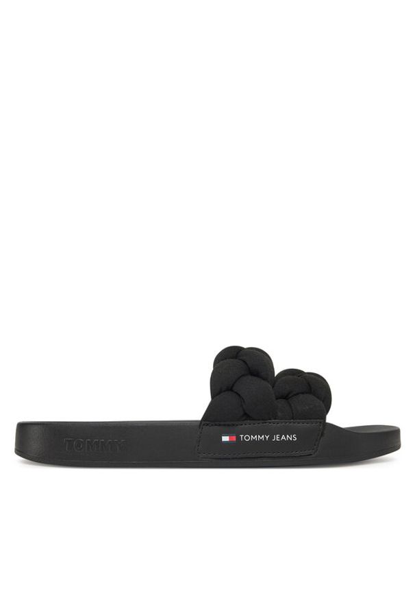 Tommy Jeans Klapki Tjw Braided Slide EN0EN02764 Czarny. Kolor: czarny. Materiał: materiał