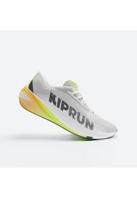 KIPRUN - Buty do biegania męskie Kiprun 500 Premium. Kolor: wielokolorowy, pomarańczowy, żółty, szary, zielony. Sport: bieganie