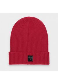 outhorn - Czapka beanie męska. Materiał: poliester, dzianina. Wzór: aplikacja. Styl: klasyczny #3