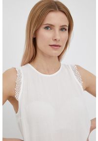 Vero Moda bluzka kolor biały. Okazja: na co dzień. Kolor: biały. Materiał: tkanina, materiał, wiskoza. Styl: casual #2