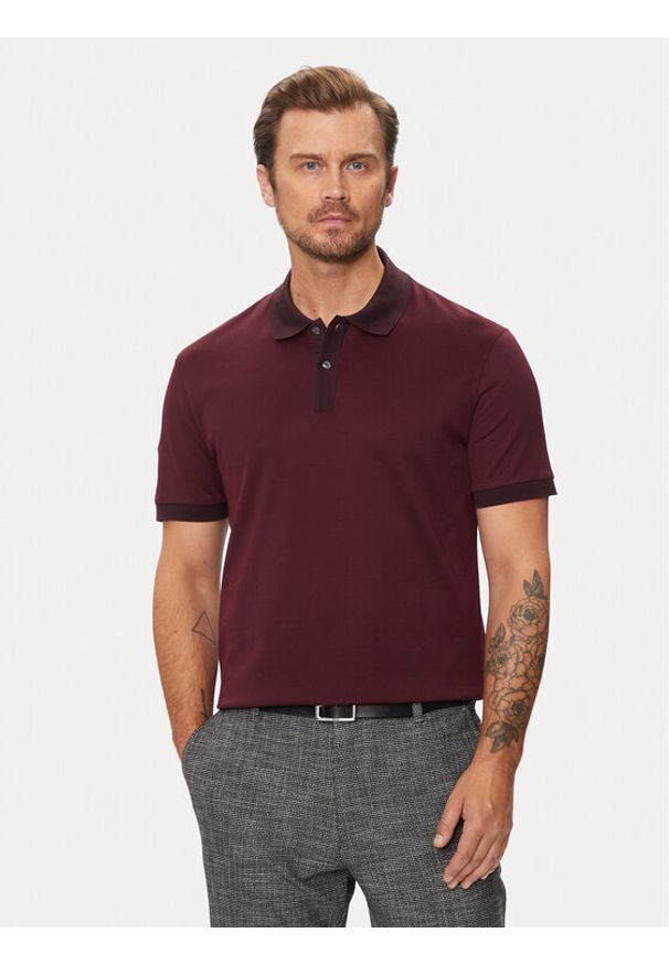 BOSS - Boss Polo H-Parlay 431 50518563 Bordowy Regular Fit. Typ kołnierza: polo. Kolor: czerwony. Materiał: bawełna