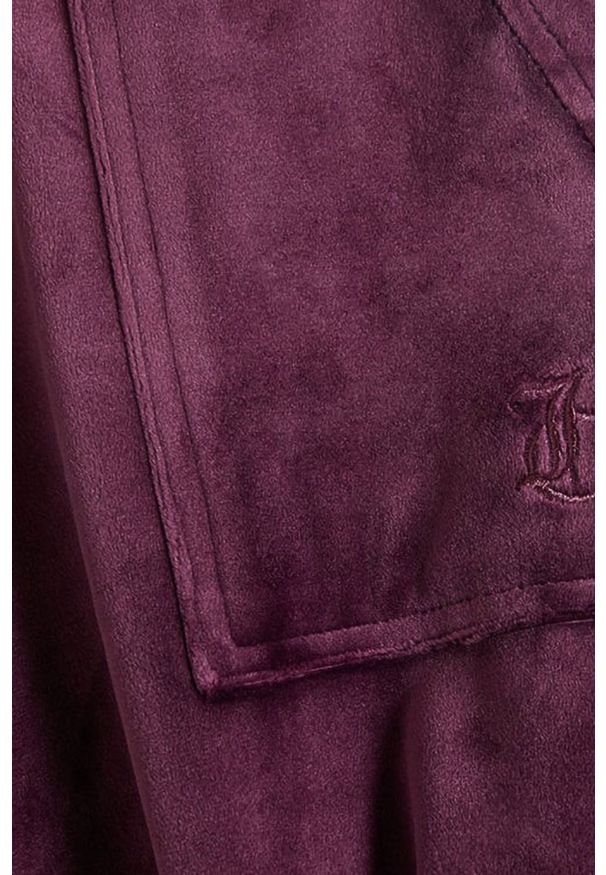 Juicy Couture - JUICY COUTURE Śliwkowe spodnie dresowe damskie Layla Low Rise, Rozmiar XS. Stan: obniżony. Kolor: fioletowy. Materiał: dresówka