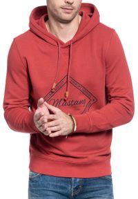 Mustang - BLUZA MUSTANG MĘSKA Printed Hoodie GARNET 1006368 7146. Typ kołnierza: kaptur. Wzór: nadruk #5