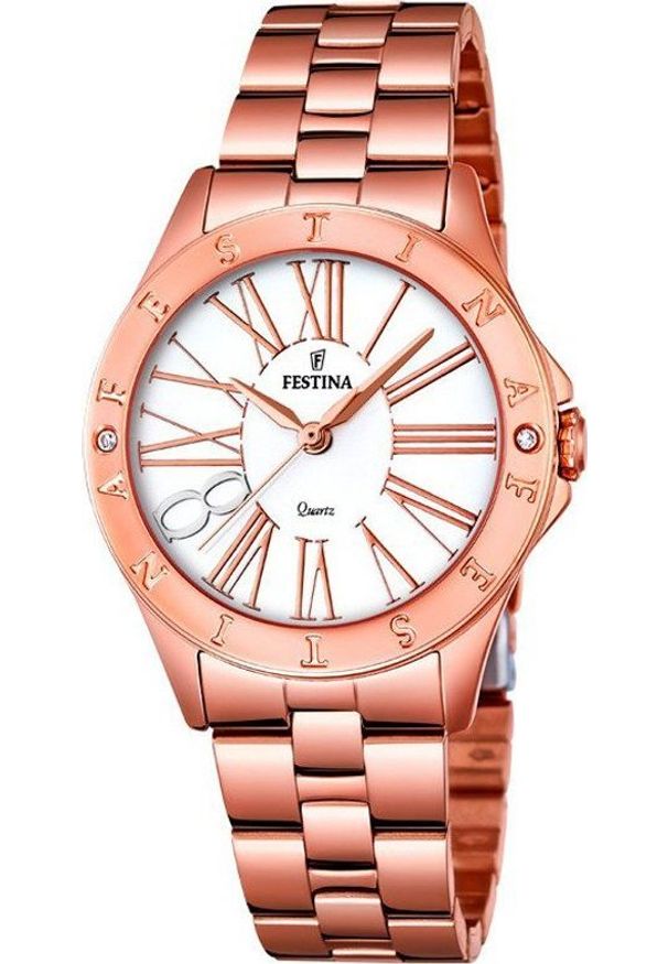 Zegarek Festina Zegarek damski Festina F16926-1 różowe złoto. Kolor: złoty, wielokolorowy, różowy