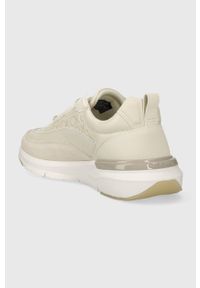 Calvin Klein sneakersy FLEXI RUNNER LACE UP - EPI MONO kolor beżowy HW0HW01662. Nosek buta: okrągły. Zapięcie: sznurówki. Kolor: beżowy. Materiał: guma #5