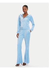 Juicy Couture Bluza Robyn JCSEBJ007 Niebieski Slim Fit. Kolor: niebieski. Materiał: welur, bawełna #5